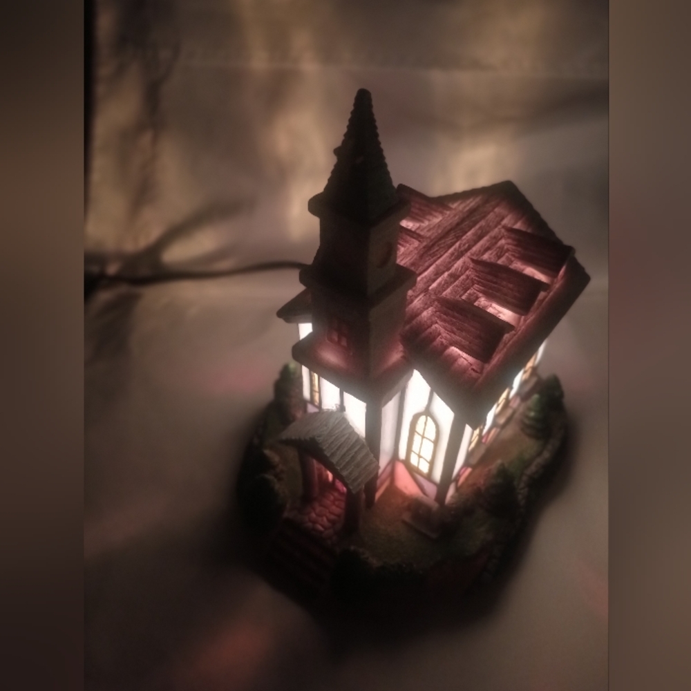 Dale Tiffany Art Glass Village,Peaceful Valley Church